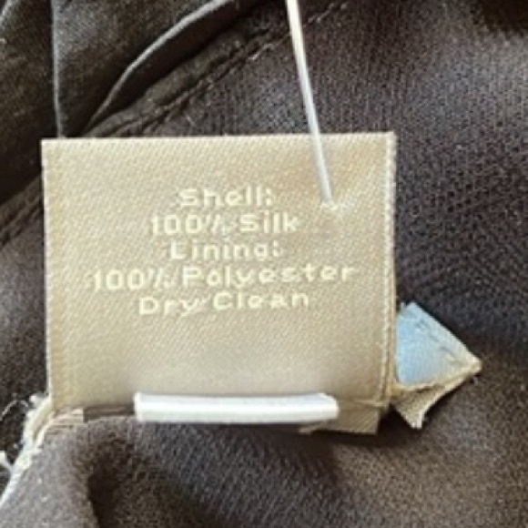 NWT Ann Taylor Pleated Collar Silk Black Blouse Top Womens Sz 14 - Picture 12 of 16